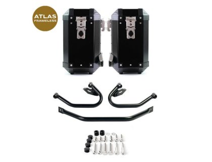 BOČNÉ KUFRE  ATLAS FRAMELESS  40L+40L + DRŽIAKY PRE SYSTÉM  FRAMELESS BMW R1300GS